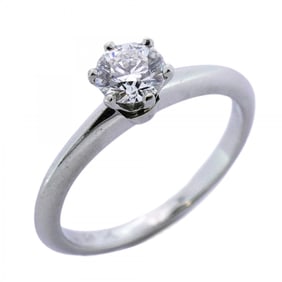 Tiffany Solitaire Ring, 1PD, Pt950 Platinum, 0.38ct Diamond, Size 8, Women's
