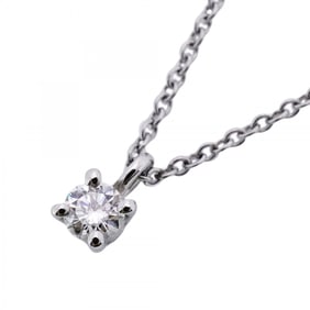 Tiffany necklace solitaire 1PD Pt950 platinum diamond ladies