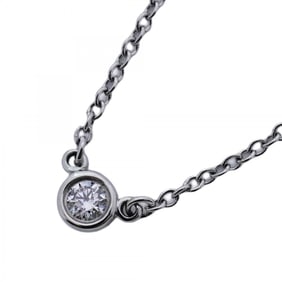 Tiffany Necklace By the Yard 1PD Pt950 Platinum Diamond Women's