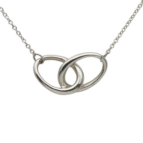 Tiffany & Co. Elsa Peretti Women's Double Loop Sterling Silver Necklace, SV925, Approx. 2.7g