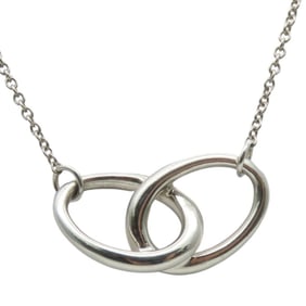 Tiffany & Co. Elsa Peretti Double Loop Pendant Necklace, 925 Sterling Silver, 2.9g, Women's.