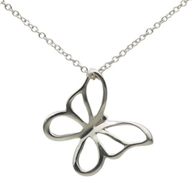 Tiffany & Co. Butterfly Necklace, SV925, Approximately 2.2g, Silver, Women's