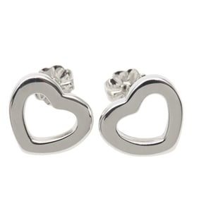 Tiffany & Co. Heart Earrings, SV925 and K14WG, approximately 3.0g, Silver, Women's.