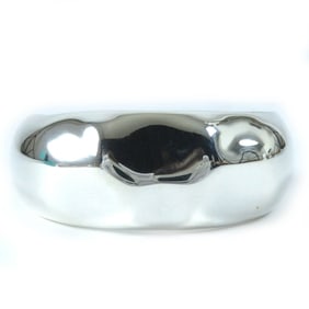 TIFFANY & Co. Tiffany Elsa Peretti Faceted Cuff Small Bangle Bracelet in AG925 Silver with Case,