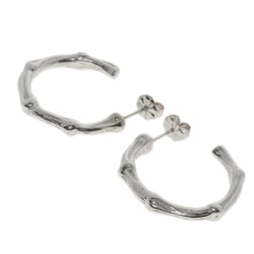 Tiffany Bamboo Earrings Silver Women's