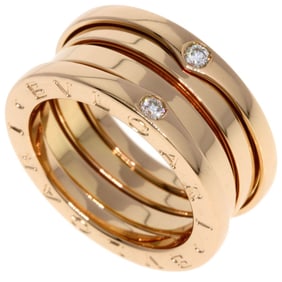 Bvlgari B-zero1 4P Diamond Ring, Japan Exclusive, #48, 18K Pink Gold, Women's