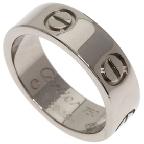 Cartier Love Ring #48 18K White Gold Women's