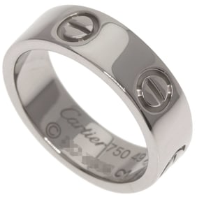 Cartier Love Ring #49 18K White Gold Women's