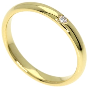 Harry Winston Wedding Ring with 1 Diamond, 18K Yellow Gold, Unisex