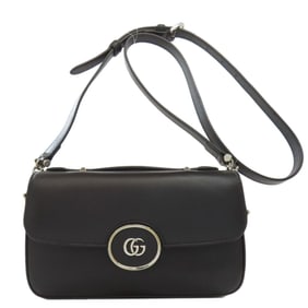 Gucci 739722 Long Shoulder Bag with Double G Mini Bag, Leather, Women's