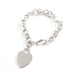 TIFFANY & Co. Tiffany Heart Tag Bracelet, 925 Sterling Silver, 34.5g, Women's