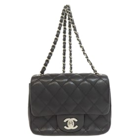 Chanel Chain Shoulder Bag in Grained Calfskin with Silver Hardware, Matelasse Pattern, for Women