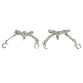 Christian Dior ribbon earrings in metal for women