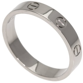 Cartier Mini Love Ring #58, 18K White Gold, Women's