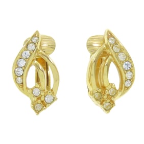 Christian Dior rhinestone earrings in metal for women
