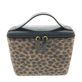 LOEWE Leopard Print Mini Vanity Bag in Brown Leather for Women