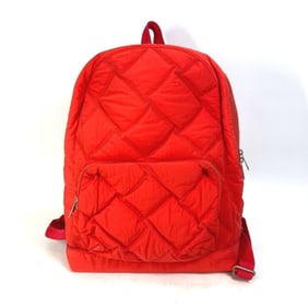BOTTEGA VENETA 652188 Maxi Intrecciato Backpack, Nylon, Men's, Tomato Red