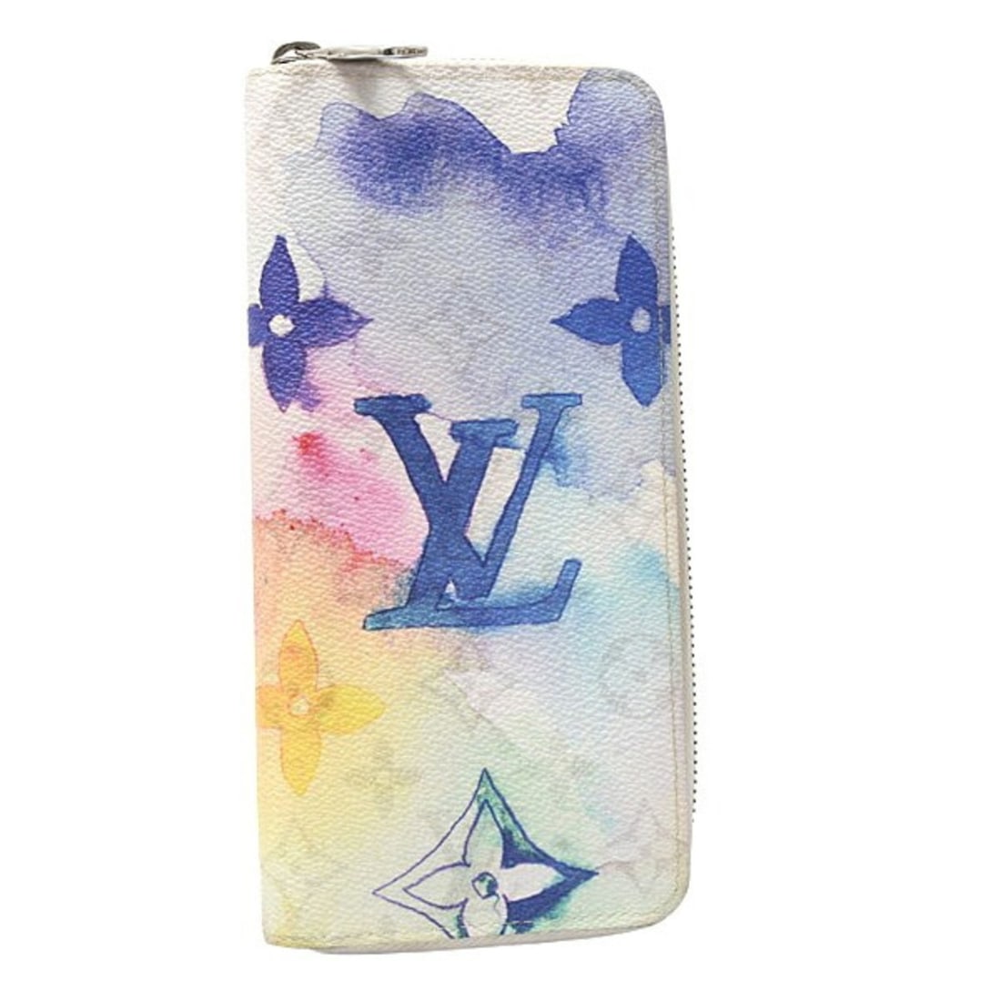 Louis Vuitton Women's Zippy Wallet Vertical Long Monogram Watercolor M80499