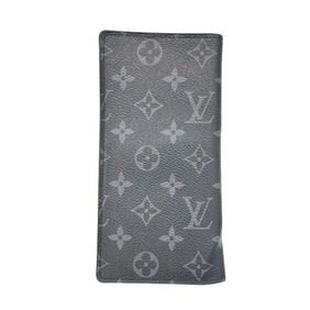 LOUIS VUITTON Men's Black Portefoy Brazza Long Wallet in Monogram Eclipse Noir (M61697) with RFID