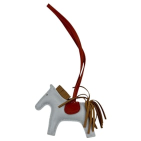 HERMES Rodeo PM Bleu Brume Cornelian Chai Bag Charm, Annie Milo U Stamp, for Men and Women