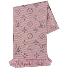 LOUIS VUITTON Echarpe Mania M70466 GM0196 Pink Vuitton Scarf/Shawl for Men and Women