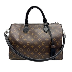 LOUIS VUITTON Monogram Macassar Speedy Bandouliere 30 Soft M12243 RFID Boston Bag