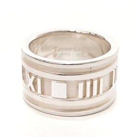 TIFFANY & Co. Tiffany Atlas Ring, 925 Sterling Silver, Size 11, Women's