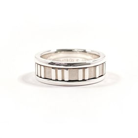 TIFFANY & Co. Tiffany Atlas Ring, 925 Sterling Silver, Size 9, Women's