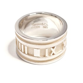 TIFFANY & Co. Tiffany Atlas Ring, 925 Sterling Silver, Size 11, Women's