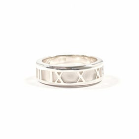 TIFFANY & Co. Tiffany Atlas Ring, 925 Sterling Silver, Size 12, Women's