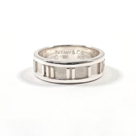 TIFFANY & Co. Tiffany Atlas Ring, 925 Sterling Silver, Size 10, Women's