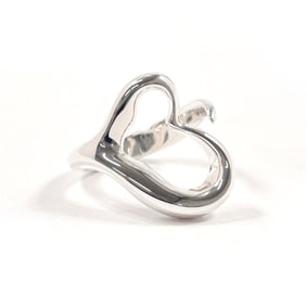 TIFFANY & Co. Tiffany Heart Elsa Peretti Ring, 925 Sterling Silver, Size 10, Women's