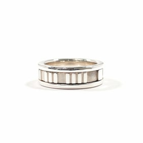 TIFFANY & Co. Tiffany Atlas Ring, 925 Sterling Silver, 9.5mm, Women's