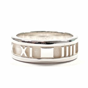 TIFFANY & Co. Tiffany Atlas Ring, 925 Sterling Silver, Size 9, Women's