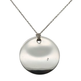 Tiffany & Co. necklace, round plate, SV925, approximately 12.4g, silver, Elsa Peretti pendant,