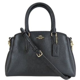Coach handbag F28977 leather black mini women's COACH