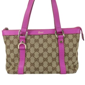 Gucci Handbag 141471 GG Canvas Leather Purple Beige Mini Women's GUCCI
