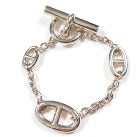 HERMES Farandole Bracelet SH AG925 Chaine d'Ancre Silver Made in Italy Weight 24.9g Women's