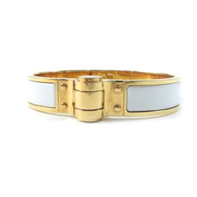 HERMES Charnière Bangle GP Bracelet in White Gold with Box and Dust Bag, Made France, for Women