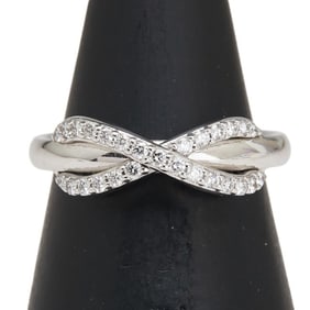 Tiffany & Co. 18K White Gold Diamond Infinity Ring for Women