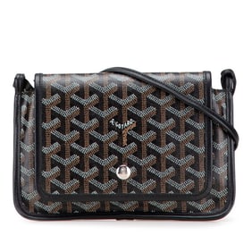 Goyard Plumet Pouch Wallet Black Leather Women's GOYARD