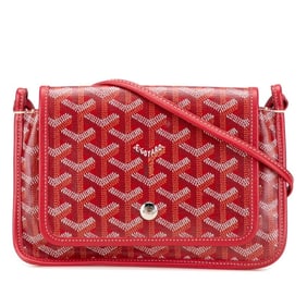 Goyard Plumet Pouch Wallet Red Leather Women's GOYARD