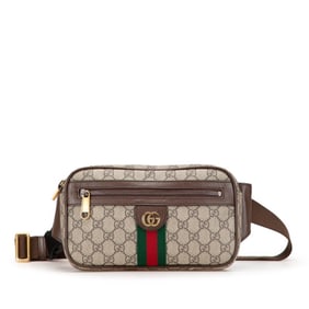 Gucci GG Supreme Ophidia Belt Bag/Body Bag 574796 Beige/Brown Leather Women's GUCCI
