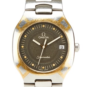 Omega Seamaster Polaris Quartz Watch, Gray Dial, Stainless Steel, Plated, Men's, OMEGA