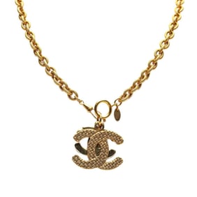 Vintage Chanel Coco Mark Braided Necklace, Gold Plated, Women's, CHANEL