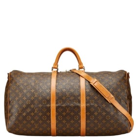 Louis Vuitton Monogram Keepall Bandouliere 60 Boston/Shoulder Bag, 2-Way, M41412, Brown Leather,