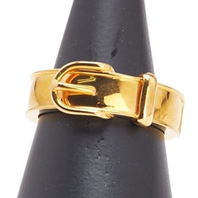 Hermès Boucle Cellier Scarf Ring, Gold Plated, Women's, HERMES