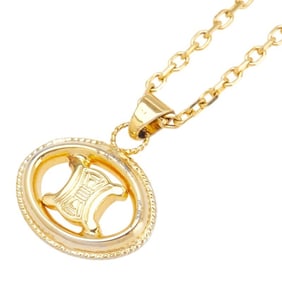 Celine Triomphe Necklace Gold Plated Women's CELINE