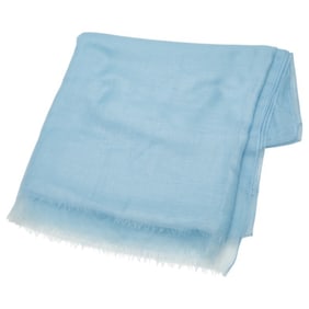 Salvatore Ferragamo logo large scarf/stole, light blue wool, women's.