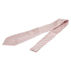 Louis Vuitton tie, pink and gray silk, men's.